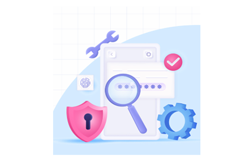 Two people shaking hands in office